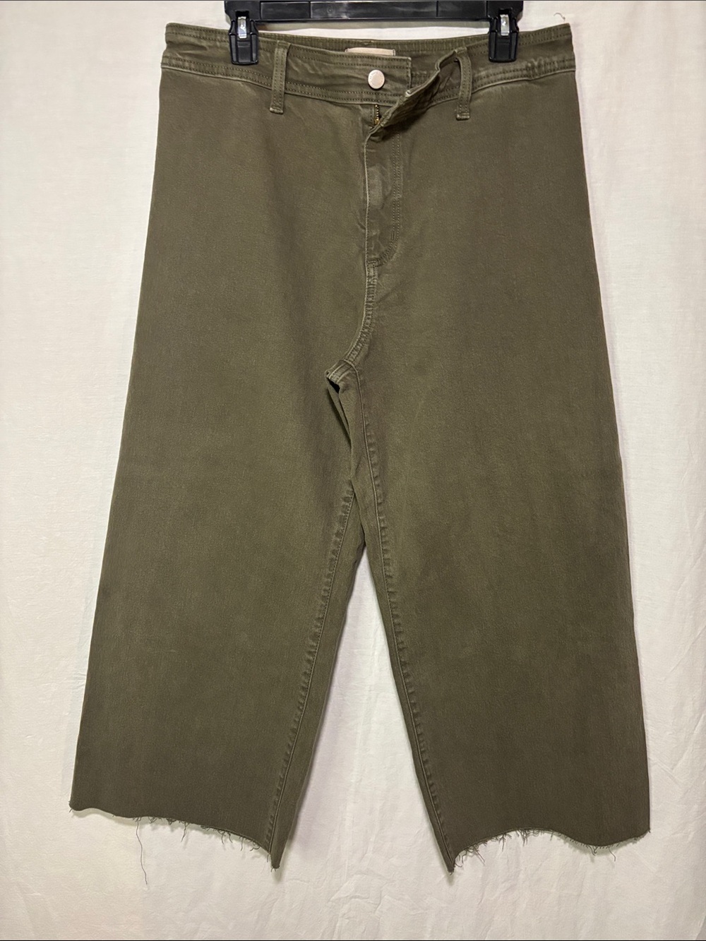 Universal Thread Olive Green Cropped Wide Leg Chinos